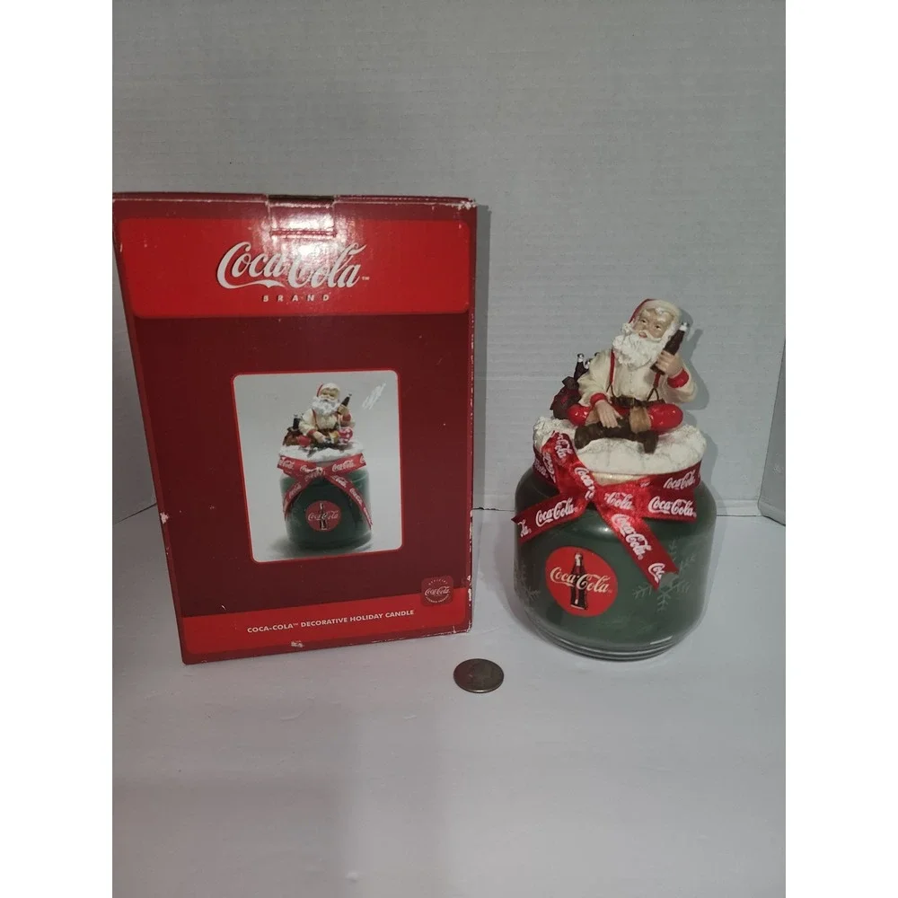 Coca Cola‎ Santa Holiday Christmas Jar Candle New